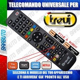 TELECOMANDO UNIVERSALE TECHNO PER TREVI SCEGLI IL MODELLO DEL TUO APPARECCHIO DALL'ELENCO E LO RICEVERAI GIA PRONTO.