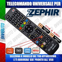 TELECOMANDO UNIVERSALE TECHNO PER ZEPHIR SCEGLI IL MODELLO DEL TUO APPARECCHIO DALL'ELENCO E LO RICEVERAI GIA PRONTO.