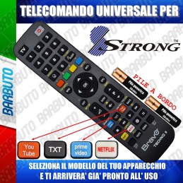 TELECOMANDO UNIVERSALE TECHNO PER STRONG SCEGLI IL MODELLO DEL TUO APPARECCHIO DALL'ELENCO E LO RICEVERAI GIA PRONTO.