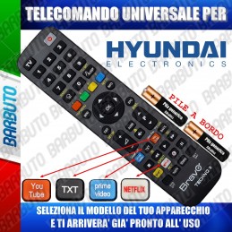 TELECOMANDO UNIVERSALE TECHNO PER HYUNDAI SCEGLI IL MODELLO DEL TUO APPARECCHIO DALL'ELENCO E LO RICEVERAI GIA PRONTO.