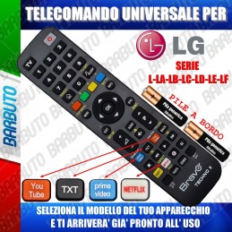 TELECOMANDO UNIVERSALE TECHNO PER LG SERIE L-LA-LB-LC-LD-LE-LF SCEGLI IL TUO MODELLO DALL'ELENCO