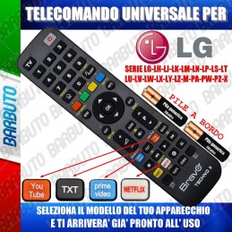 TELECOMANDO UNIVERSALE TECHNO PER LG SERIE LG-LH-LJ-LK-LM-LN-LP-LS-LT-LU-LV-LW-LX-LY-LZ-P-X SCEGLI IL TUO MODELLO DALL'ELENCO