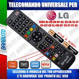 TELECOMANDO UNIVERSALE TECHNO PER LG SERIE B.. SERIE C.. SCEGLI IL MODELLO DEL TUO APPARECCHIO DALL'ELENCO PER RICEVERLO PRONTO