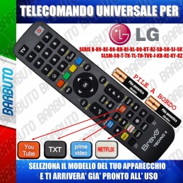 TELECOMANDO UNIVERSALE TECHNO PER LG SERIE R.. SERIE S.. SERIE T.. SERIE J.. SERIE K.. SCEGLI IL TUO MODELLO DALL'ELENCO