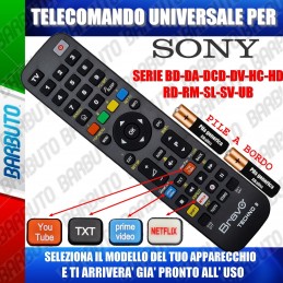 TELECOMANDO UNIVERSALE TECHNO PER SONY  SERIE B-D-H-R-S-U SCEGLI IL TUO MODELLO DALL'ELENCO