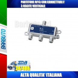 PARTITORE RF13 CON CONNETTORI F 3 USCITE VERTICALE