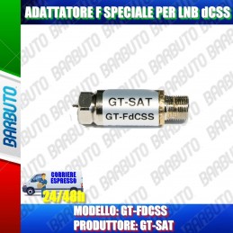 CONNETTORE F SPECIALE PER LNB dCSS, FILTRA I DISTURBI E RISOLVE ALCUNI PROBLEMI