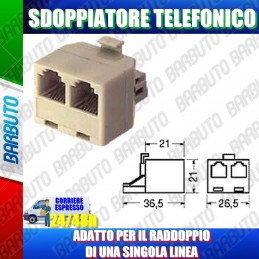 SDOPPIATORE TELEFONICO 1 MASCHIO/2 FEMM