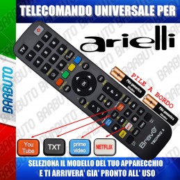 TELECOMANDO UNIVERSALE TECHNO PER ARIELLI SCEGLI IL MODELLO DEL TUO APPARECCHIO DALL'ELENCO E LO RICEVERAI GIA PRONTO.