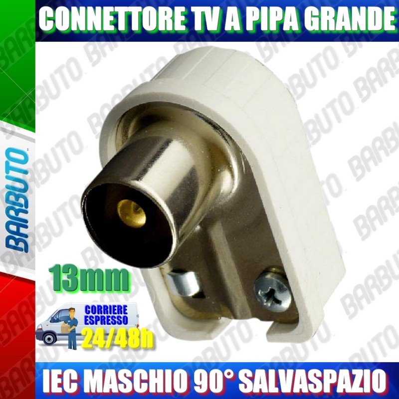 TR-C25SP90-BK - CAVO ANTENNA TV IEC MASCHIO / FEMMINA DA 2,5 MT METRI  PROPART 90° NERO - ProPart