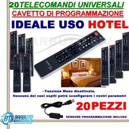 20 TELECOMANDI UNIVERSALI PER HOTEL SENZA TASTO MENU PROGRAMMABILI