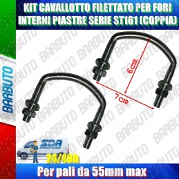 KIT CAVALLOTTO FILETTATO PER SUPPORTO PARABOLA FORI INTERNI (COPPIA)