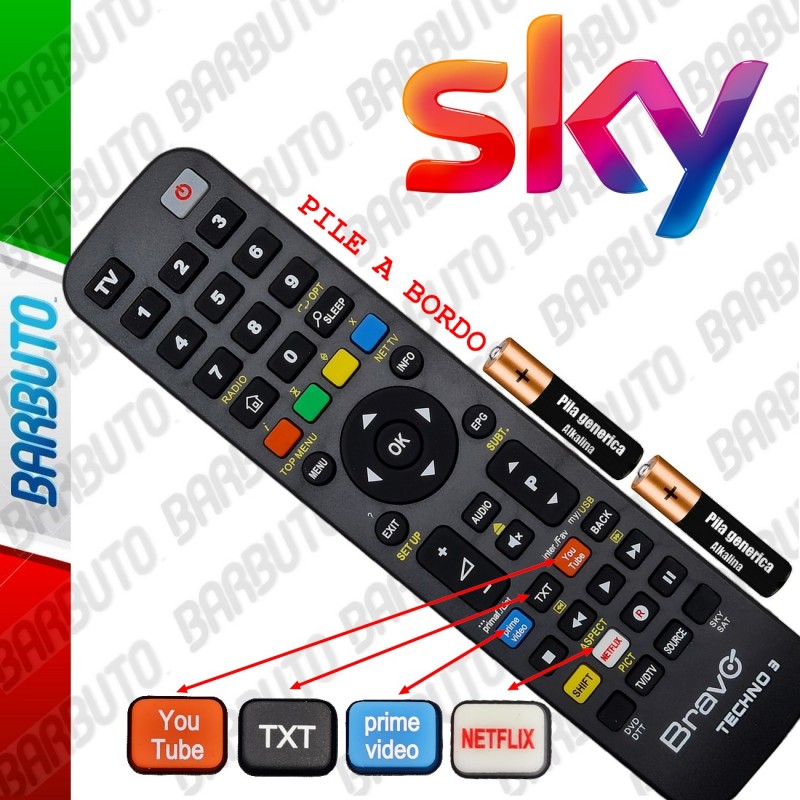 Telecomando SKY compatibile seleziona il tuo modello di decoder, arriva  pronto!