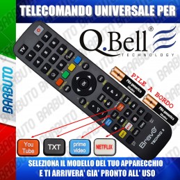 TELECOMANDO UNIVERSALE TECHNO PER QBELL SCEGLI IL MODELLO DEL TUO APPARECCHIO DALL'ELENCO E LO RICEVERAI GIA PRONTO