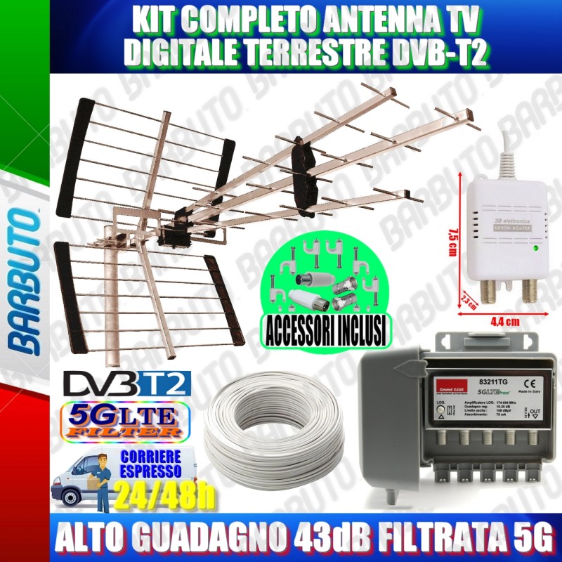 ANTENNA TV INTERNA PER DIGITALE TERRESTRE HDTV TV