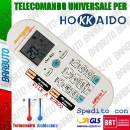 TELECOMANDO UNIVERSALE PER CLIMATIZZATORE / CONDIZIONATORE HOKKAIDO CON PILE