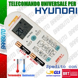 TELECOMANDO UNIVERSALE PER CLIMATIZZATORE CONDIZIONATORE HYUNDAI PILE INCLUSE