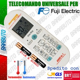 TELECOMANDO UNIVERSALE PER CLIMATIZZATORE CONDIZIONATORE FUJI ELECTRIC CON PILE