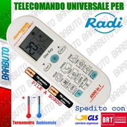 TELECOMANDO UNIVERSALE PER CLIMATIZZATORE CONDIZIONATORE RADI CON PILE