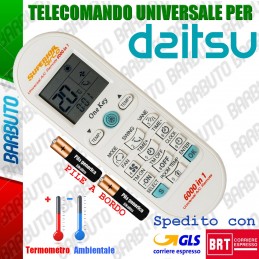 TELECOMANDO UNIVERSALE PER CLIMATIZZATORE CONDIZIONATORE DAITSU CON PILE