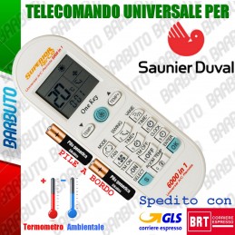 TELECOMANDO UNIVERSALE PER CLIMATIZZATORE CONDIZIONATORE SAUNIER DUVAL CON PILE