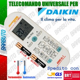 TELECOMANDO UNIVERSALE PER CLIMATIZZATORE / CONDIZIONATORE DAIKIN CON PILE