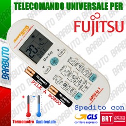 TELECOMANDO UNIVERSALE PER CLIMATIZZATORE / CONDIZIONATORE FUJITSU CON PILE