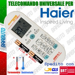 TELECOMANDO UNIVERSALE PER CLIMATIZZATORE / CONDIZIONATORE HAIERCON PILE