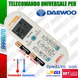 TELECOMANDO UNIVERSALE PER CLIMATIZZATORE / CONDIZIONATORE DAEWOO CON PILE