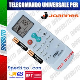 TELECOMANDO UNIVERSALE PER CLIMATIZZATORE CONDIZIONATORE JOANNES