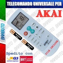 TELECOMANDO UNIVERSALE PER CLIMATIZZATORE CONDIZIONATORE AKAI