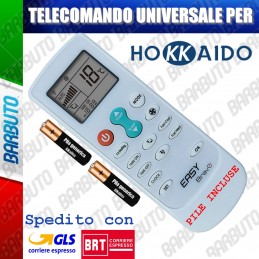 TELECOMANDO UNIVERSALE PER CLIMATIZZATORE CONDIZIONATORE HOKKAIDO