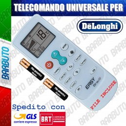 TELECOMANDO UNIVERSALE PER CLIMATIZZATORE CONDIZIONATORE DELONGHI