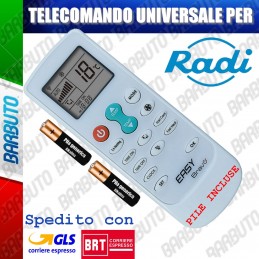 TELECOMANDO UNIVERSALE PER CLIMATIZZATORE CONDIZIONATORE RADI