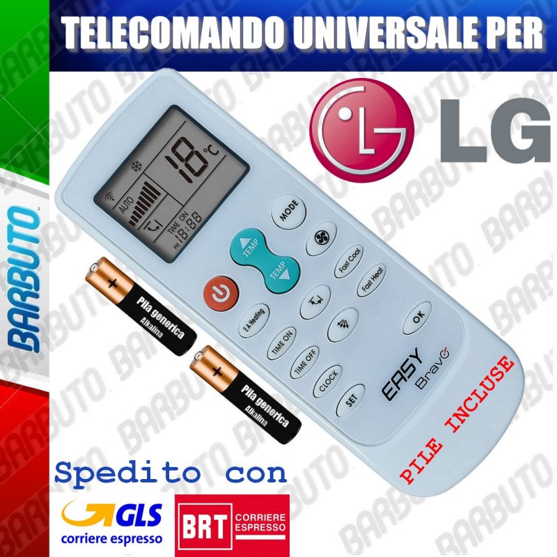 TELECOMANDO UNIVERSALE PER CLIMATIZZATORE CONDIZIONATORE LG