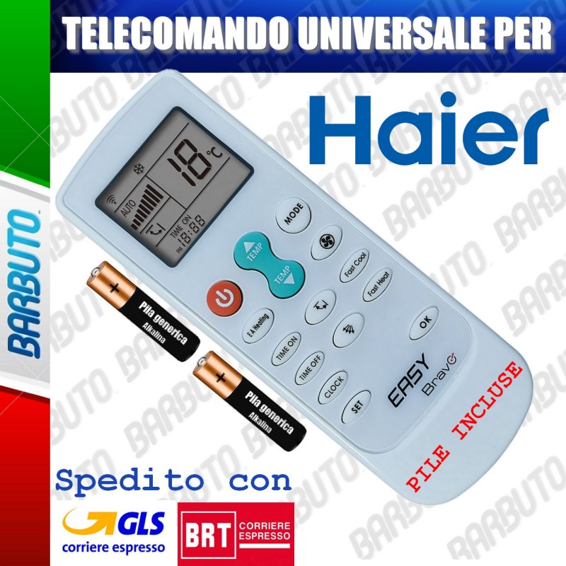 TELECOMANDO UNIVERSALE PER CLIMATIZZATORE CONDIZIONATORE HAIER