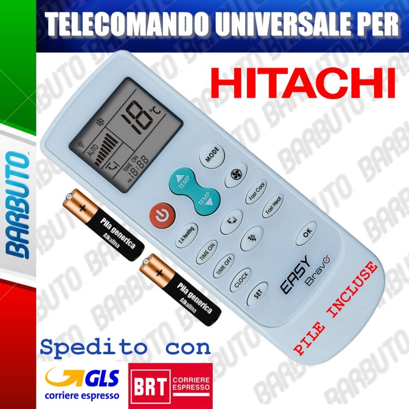 TELECOMANDO UNIVERSALE PER CLIMATIZZATORE CONDIZIONATORE HITACHI