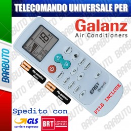 TELECOMANDO UNIVERSALE PER CLIMATIZZATORE CONDIZIONATORE GALANZ