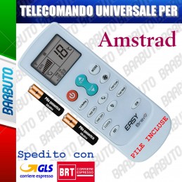 TELECOMANDO UNIVERSALE PER CLIMATIZZATORE CONDIZIONATORE AMSTRAD