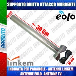 SUPPORTO PASSAMANO DRITTO MINI 30 CM PER LINKEM - EOLO - SAT + ATTACCO MORDENTE