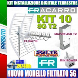 KIT 10 ANTENNA FRACARRO INSTALLAZIONE DIGITALE TERRESTRE FULL BAND FILTRO LTE