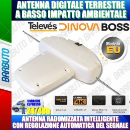 ANTENNA PER IMBARCAZIONI DIGITALE TERRESTRE DINOVA BOSS LTE 32dB TELEVES 144223