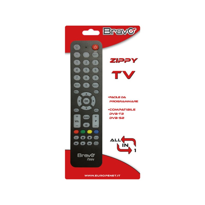 TELECOMANDO UNIVERSALE AUTOPROGRAMABILE PER TV O DECODER (ZIPPY)