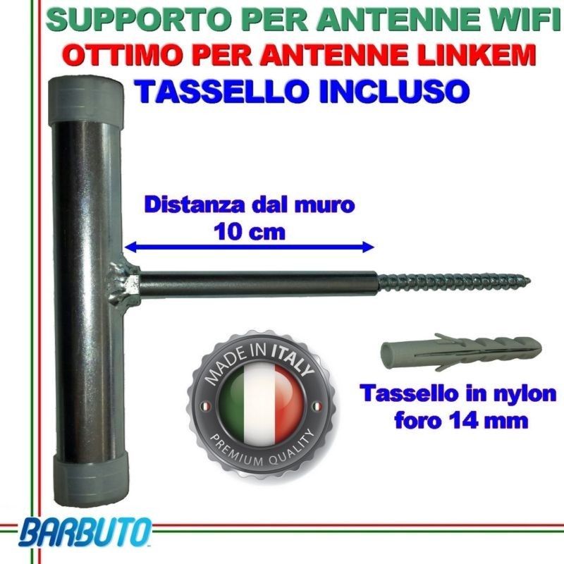 STAFFA ANTENNA WIFI - LINKEM OUTDOOR - WIFI PUNTO PUNTO - CPE - MADE IN  ITALY