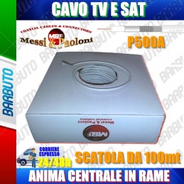 CAVO TV 5mm CON ANIMA PURO RAME 100MT OTTIMO PER 4K T2 E S2 MESSI E PAOLONI P500