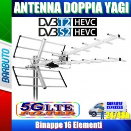 ANTENNA DOPPIA YAGI Binappe 16 Elementi METRONIC 415071