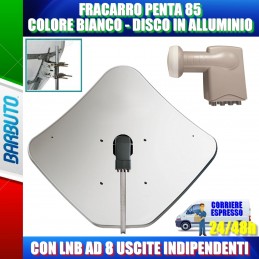 PENTA 85 ANTENNA PARABOLICA ALLUMINIO FRACARRO BIANCA PENTA85 CON LNB 8 OUT