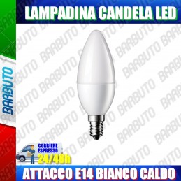 LAMPADINA LED CANDELA 6W E14 3000K LUCE CALDA