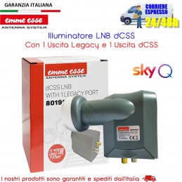 ILLUMINATORE LNB PER PARABOLA SKYQ con 1 DCSS più 1 USCITA STANDARD