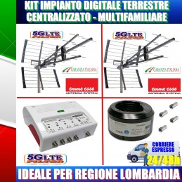 KIT IMPIANTO DIGITALE TERRESTRE CENTRALIZZATO PER REGIONE LOMBARDIA